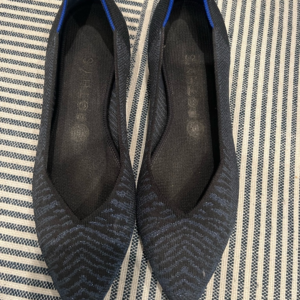 Rothy's Black and Blue Flats